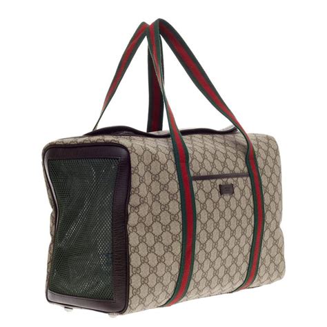 cat bag gucci|gucci pet carrier bag.